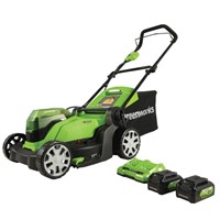 Greenworks 48V 17" Lawn Mower, 2 x 24V 4Ah