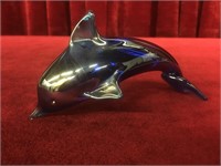 Iridescent Blue Dolphin Paperweight