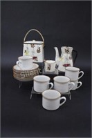 Mid Century Coffee Pot, Cookie Jar & Coffee Mugs
