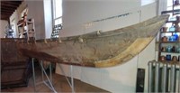 Folk Art Model Canoe Display