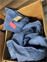 Box of Blue Bath Towels