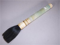 Chinese greenstone handle calligraphy brush