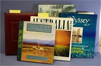 Five various coffee table books on Australia