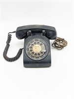 Northern Telecom Black Rotary Desk Phone