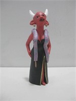 7.5" Signed Mexican Clay She Devil Figure