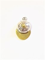 Silver and Brass Ball Cap Pendant