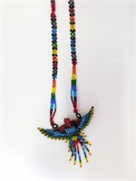 Hand Made Bead Hummingbird Necklace