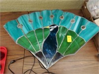 Stained Glass Peacock Wall Lamp