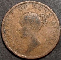 Canada NS-1F Nova Scotia Victoria 1843 Â½ Penny To