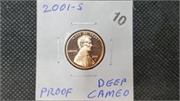 2001s DCAM Proof Lincoln Head Cent lb7010