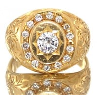 18kt Gold Brilliant .83 ct Diamond Ring