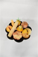 Murano Blown Art Glass Fruit and Pedestal Bowl