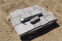 Pallet of Assorted Retaining Wall Blocks, Sizes