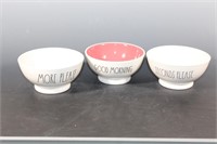 Three Ray Dunn Artisan Collection Bowls