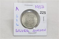 1957 Silver Swedish Krona