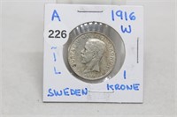 1916 Silver Swedish Krona