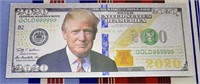 Donald Trump 2020 24k Foil Silver Commemorative