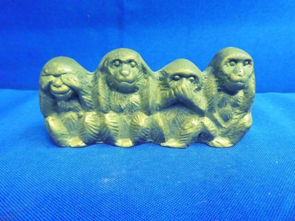 Brass No Evil Figurine