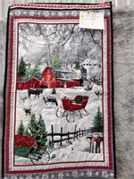winter scene wall hanging (printed fabric)