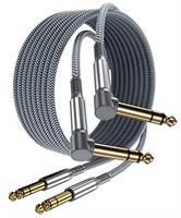 Elebase 1/4 Inch TRS Instrument Cable 30ft 2-Pack,