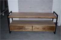 INDUSTRIAL STYLE WOOD & METAL TV STAND