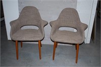 PAIR OF CONTEMPORARY MID CENTURY STYLE CHAIRS