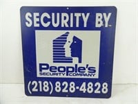 11.5" x 11.5" Peoples Security Aluminum Metal