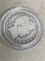 Silver 1902 half dollar