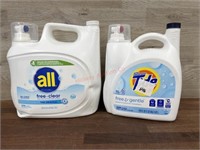 250oz all free & clear detergent & 170oz tide