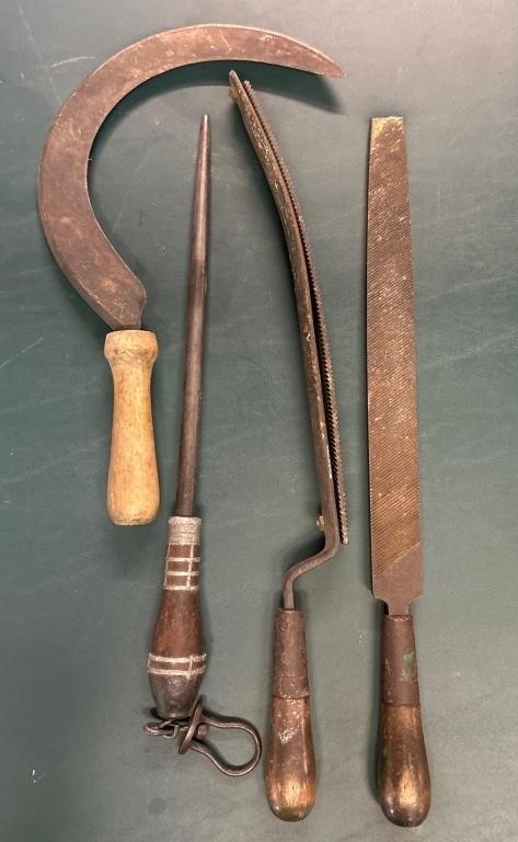 Wooden Handled Tools Vintage: Files Heller