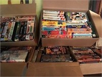 6-Big Boxes VHS Movies/Drawer & DVD Tower