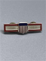 US army military ROTC sterling silver award pin