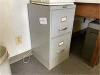 Metal Two Drawer Filing Cabinet