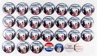 LARGE LOT OBAMA FIRST FAMILY BUTTONS