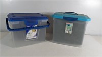 Sterelite File Box + Office Depot File Box