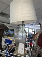 29 “ CONTEMPORARY MERCURY GLASS LAMP W/ SHADE
