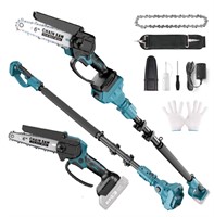 Seesii 2-IN-1 Cordless Pole Saw & Mini Chainsaw,