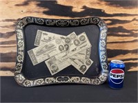 Confederate Money Serving Tray