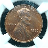 1970 S LARGE DATE PENNY 1C MS63RB NGC