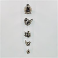 Silver Ceramic Hanging Birds