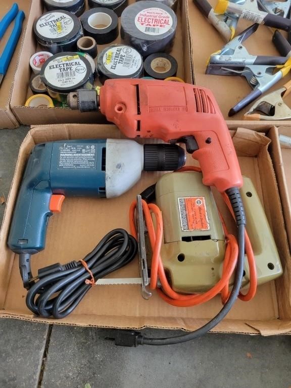 Jigsaw & 2 Corded Drills