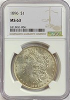 1896 Morgan Silver Dollar MS-63