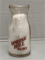 "Spring Hill Dairy" Half Pint Milk Bottle