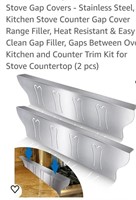 (2) Stainless Steel Stove Gap Covers