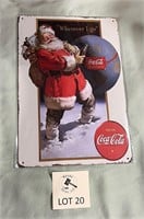 Coca-Cola Santa Sign "Wherever I go"