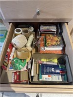Contents of Drawer Markers, Tape, holiday