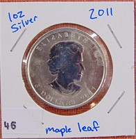 2011 Canada, silver maple leaf .9999