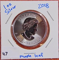 2018 Canada Silver Maple Leaf .9999