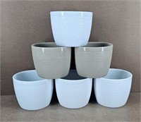 6pc Global Crowder Flower Planters