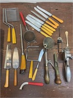 Bakelite kitchen utensils and other utensils